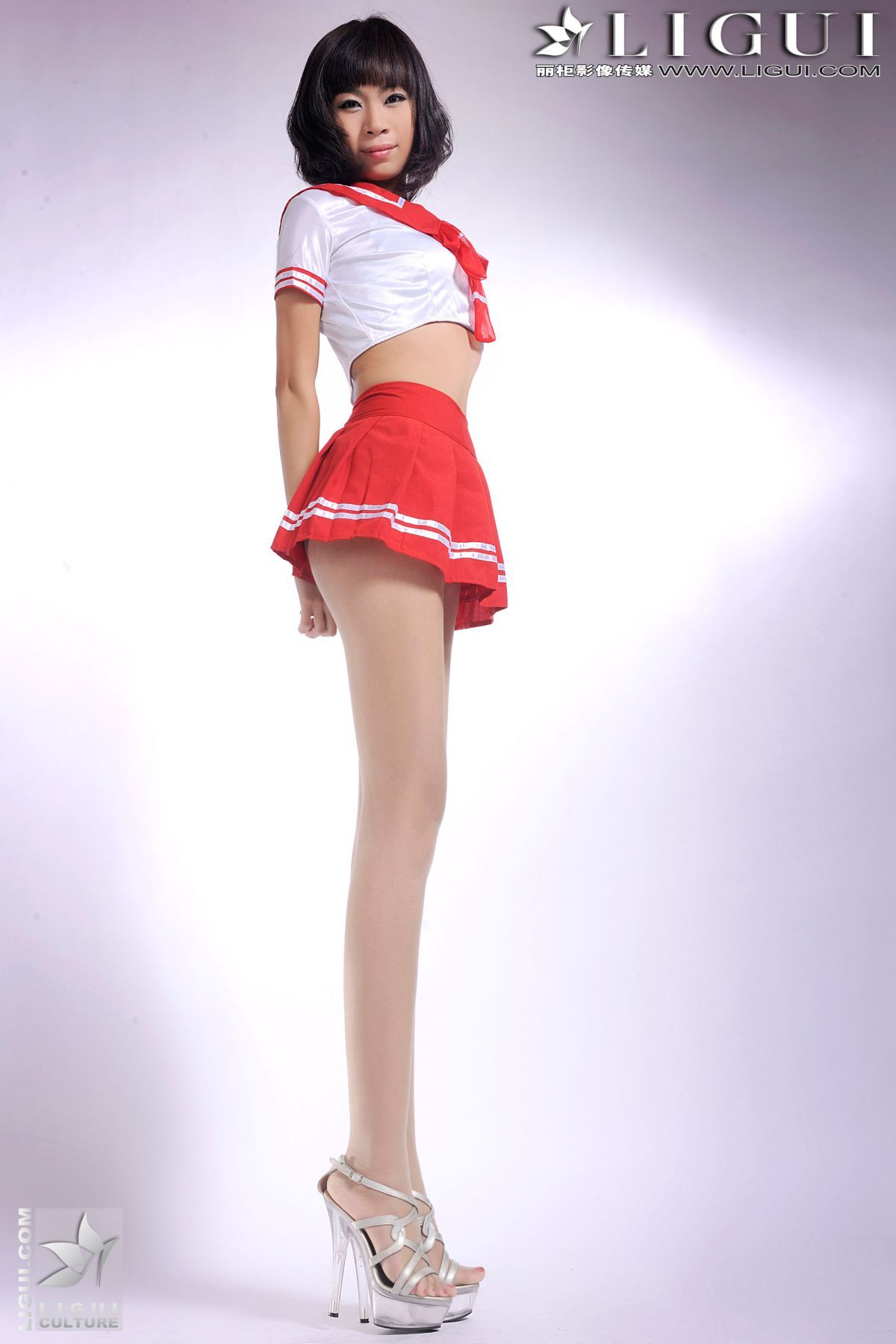 紅色水手服 Model - 田甜 上　[Ligui]丽柜 20111213　高根制服诱写真
