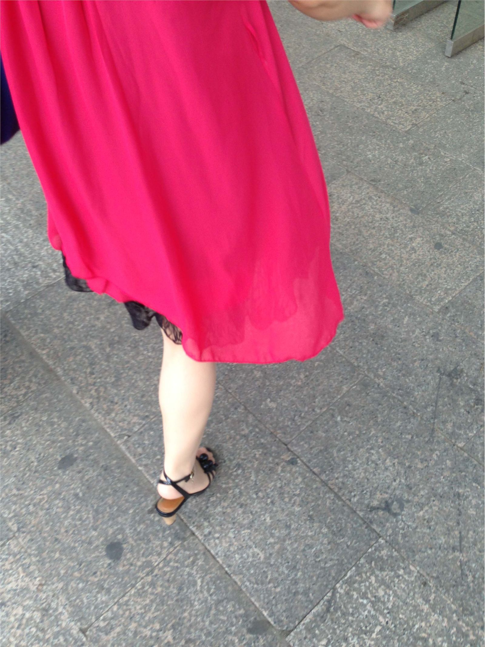[outdoor Street Photo] 2013.07.31 super thin shredded pork with black heels!