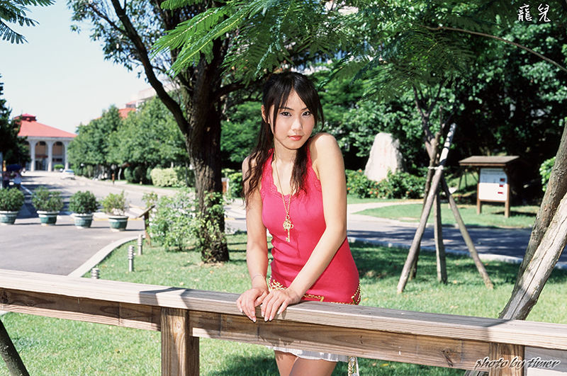 Taiwan girl Weixi - outside the east gate of Hsinchu