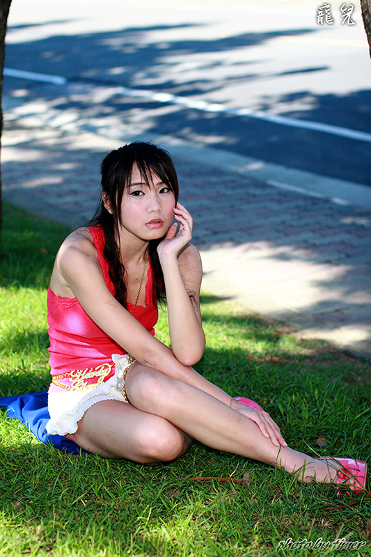 Taiwan girl Weixi - outside the east gate of Hsinchu