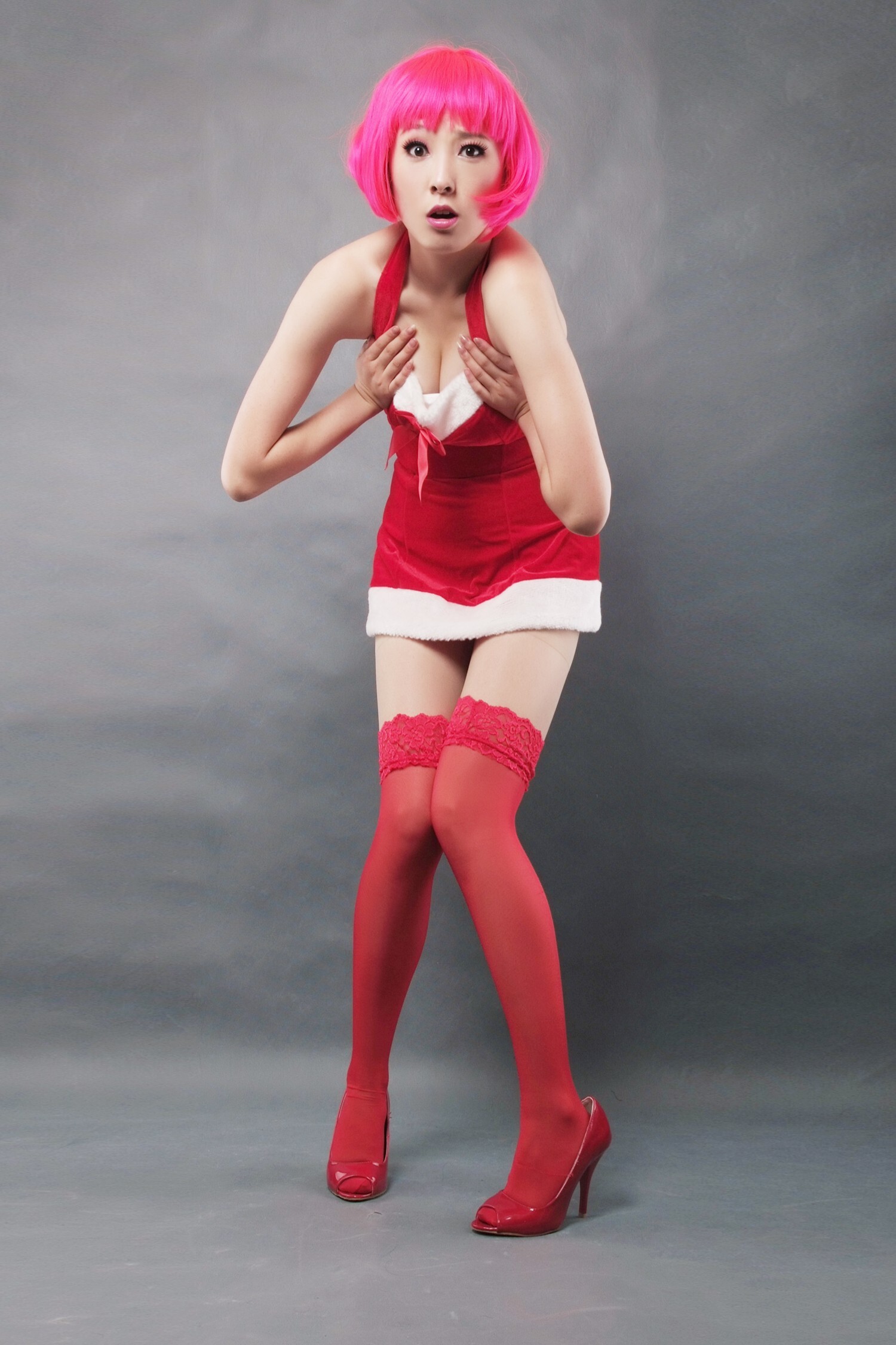 Xiaojing Christmas beauty meow hot pants girl