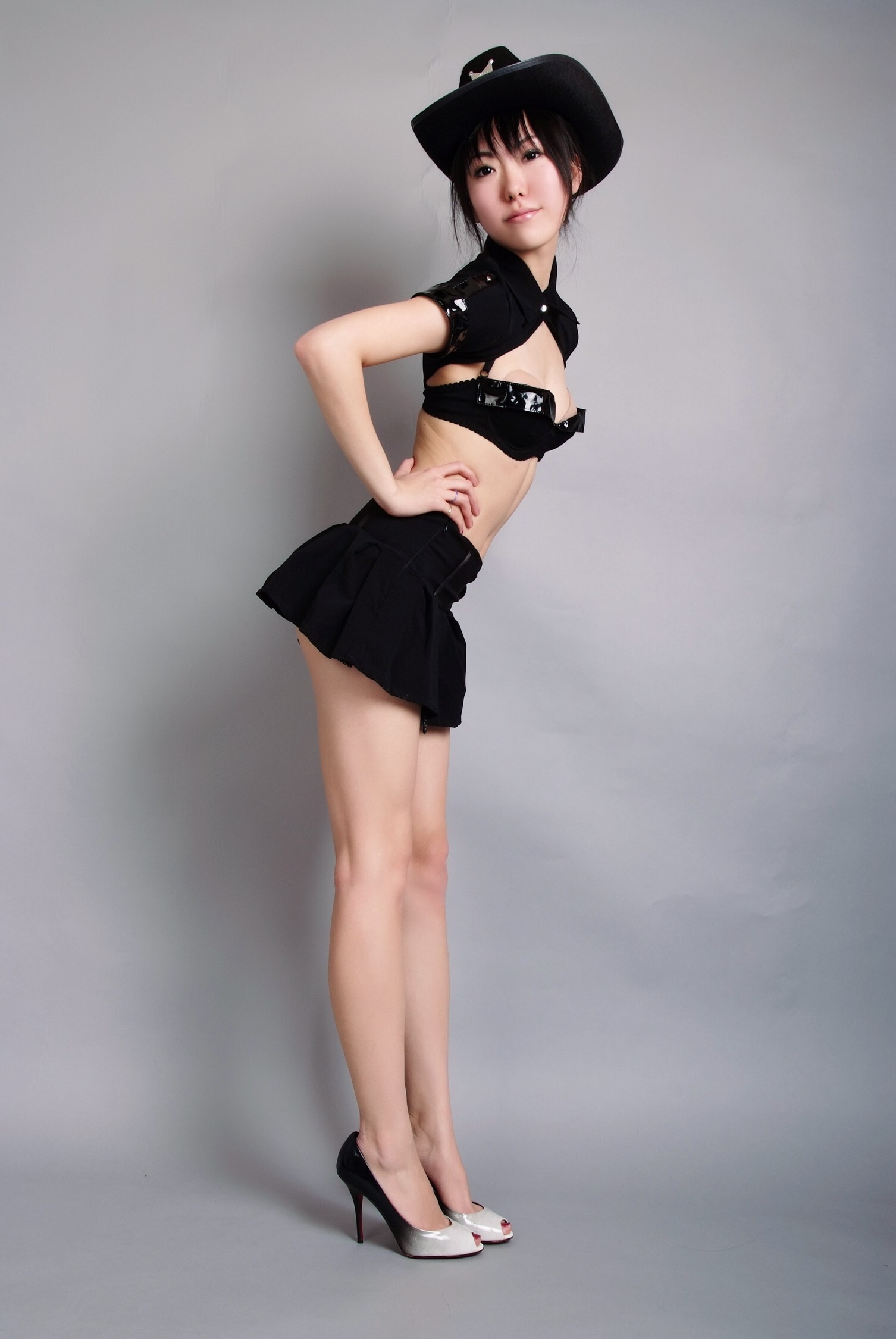 [paimei VIP] Jingjing blue dress ol kitten policewoman Xiaoyuer city daughter