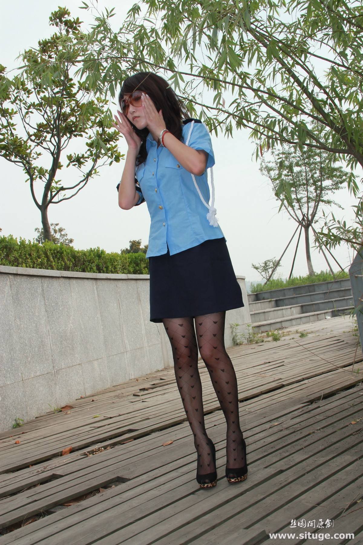 Situge outdoor silk stockings photo stgno.024 Sufei silk stockings beauty leg model