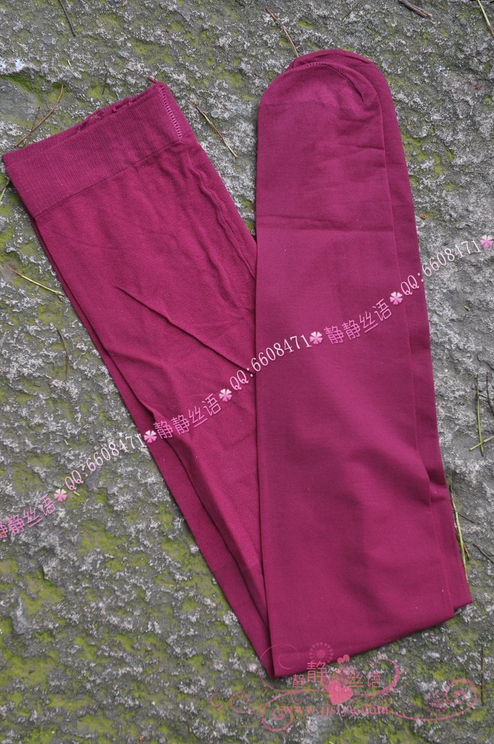 Wonderful series toe thickening pantyhose wine red domestic silk stockings girl