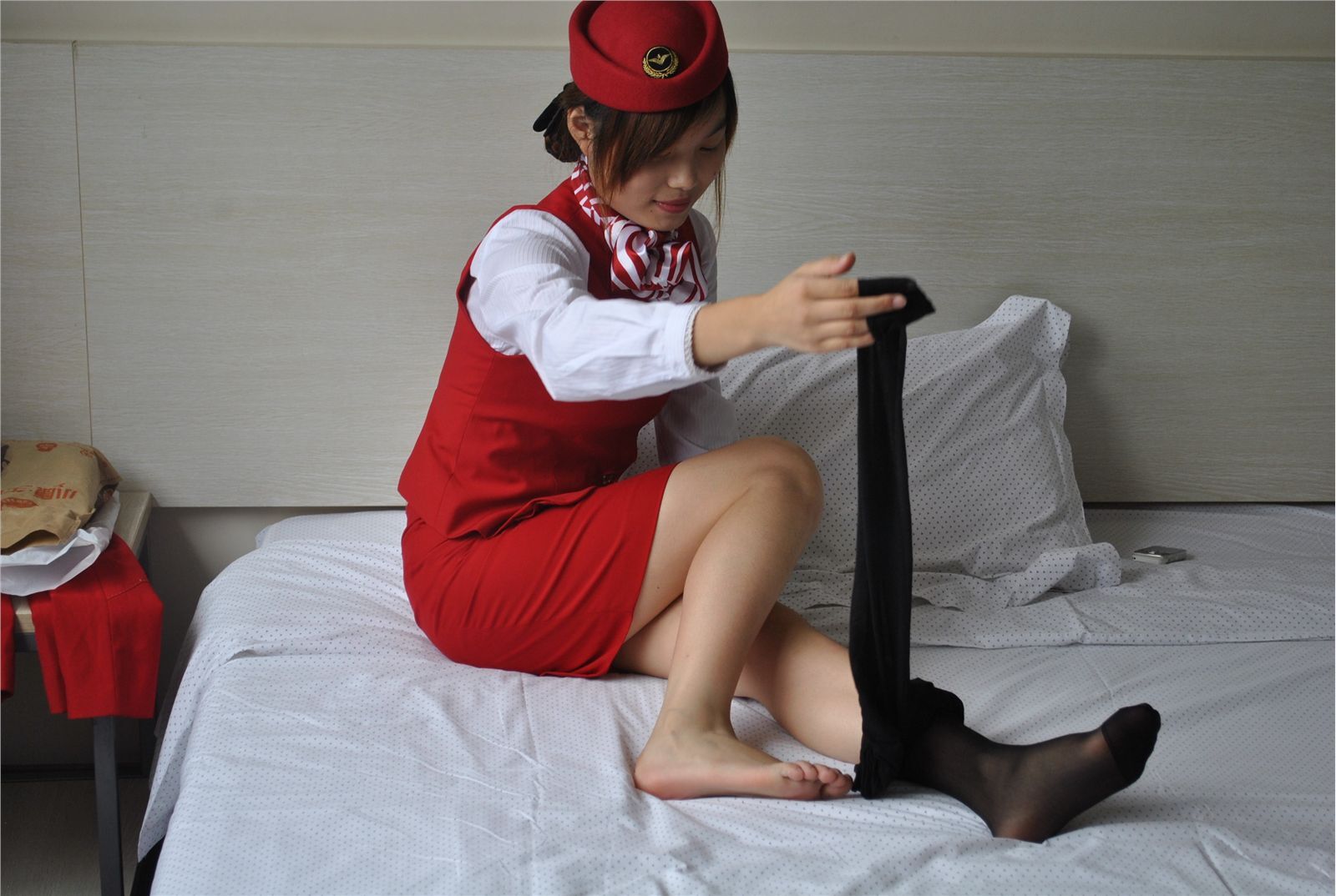 [online collection] 2013.11.25 black silk stewardess
