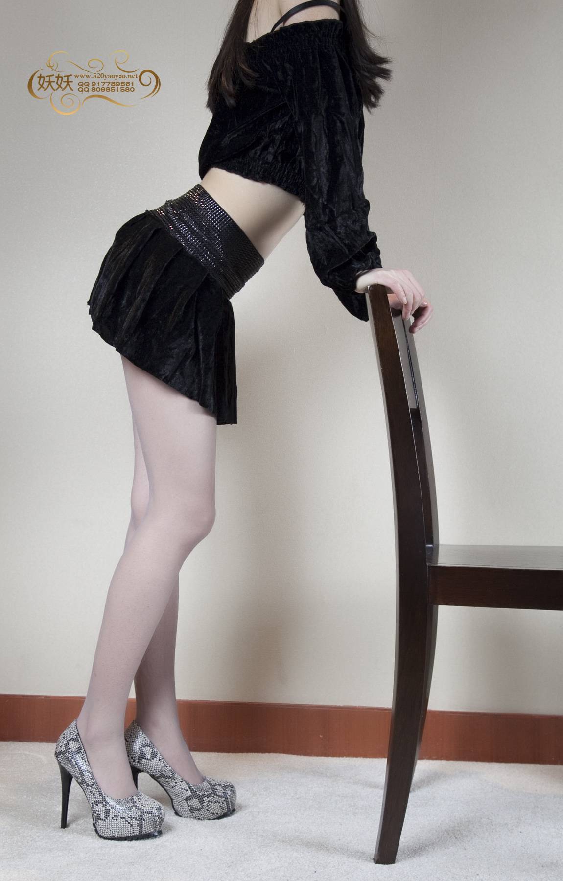 Sexy set of pictures of domestic silk stockings