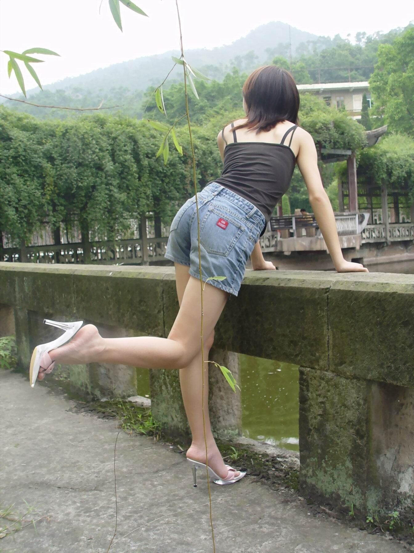 Minmin outdoor photo zhonggaoyi leg silk stockings