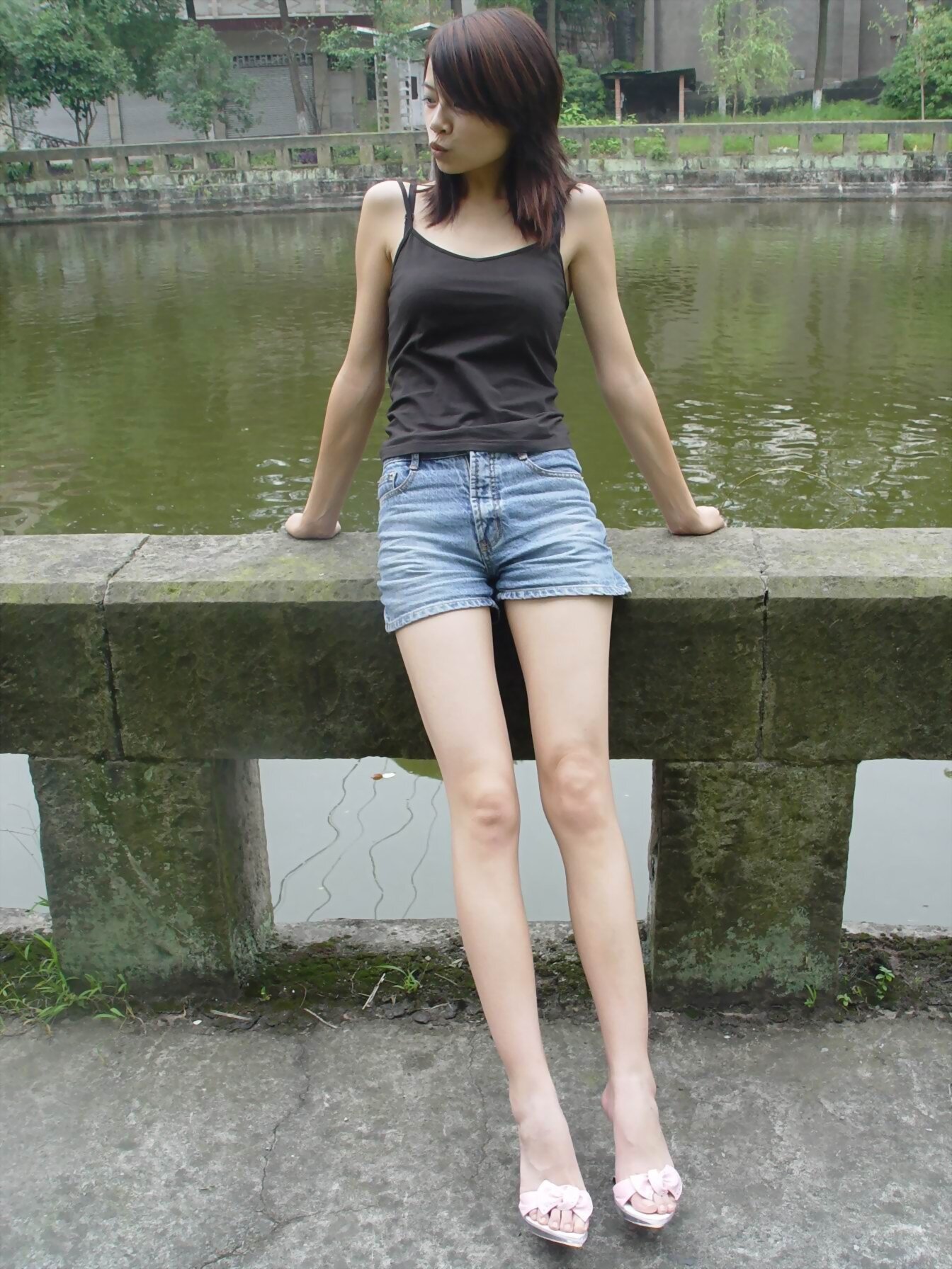 Minmin outdoor photo zhonggaoyi leg silk stockings